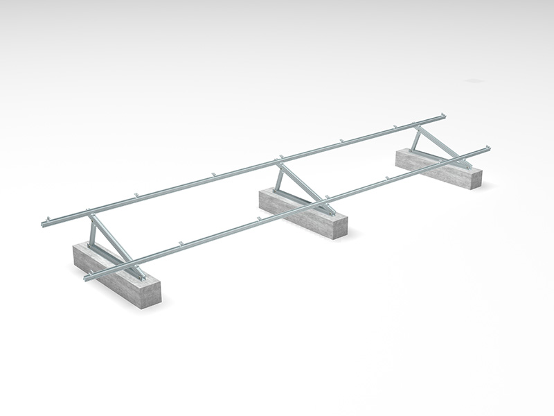 aluminum flat roof pv mounting system