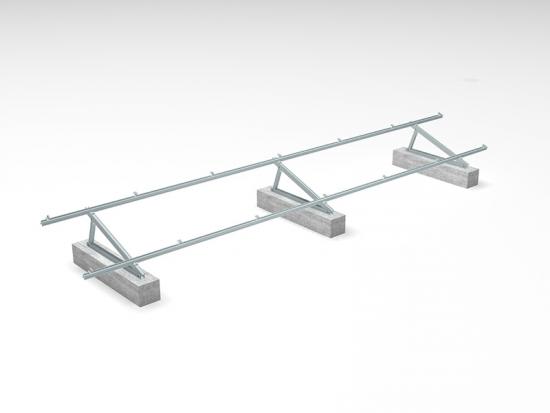 aluminum flat roof pv mounting system