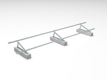 aluminum flat roof pv mounting system