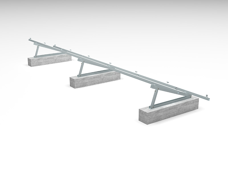 aluminum flat roof pv mounting system