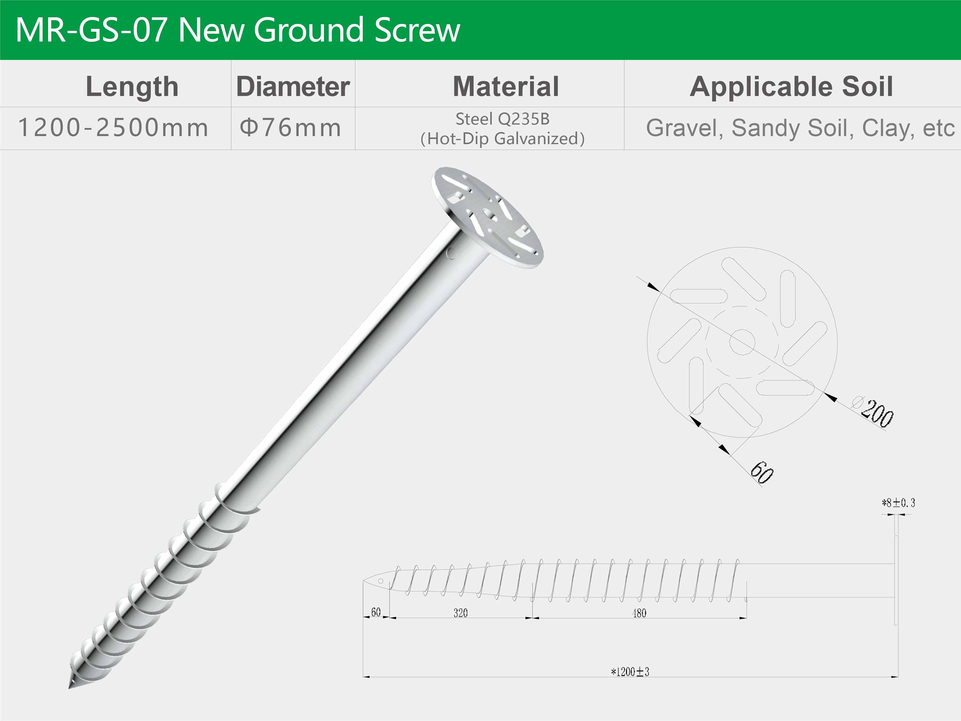 solar ground screw