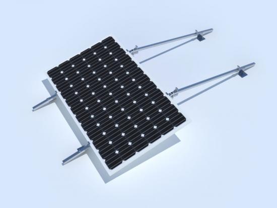flat roof ballasted solar racking